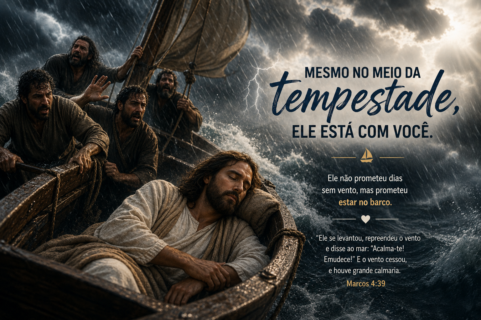Quando Jesus Acalmou a Tempestade